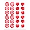 Big Dot of Happiness Conversation Hearts - Assorted Valentine's Day Party Circle Sticker Labels - 24 Count - 3 of 4