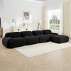Oversized 157.2" Corduroy Modular L-Shaped Sectional Sofa with Ottoman, 5-Piece Free combination, Pet-Friendly, No Assembly Required - 3 of 4