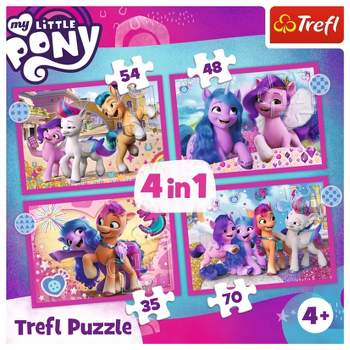 Trefl My Little Pony 4 in 1 Jigsaw Puzzle - 207pc: Colorful Set for Children, Creative Thinking, Ages 4+