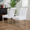 Coolbibila Wooden Tufted Parsons Dining Chairs Set Of 2,Modern Upholstered Armless Dining Chairs,Farmhouse Kitchen Dining Chair - 2 of 4