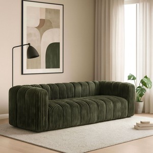 Corduroy Multi-Seat Sofa,Two-Seater with Solid Wooden Frame,Elegant Neutral Tones for Living Rooms and Offices - The Pop Home - 1 of 4