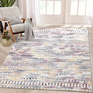 Washable Runner Rug – Non-Slip, Low Pile, Ultra-Thin, No-Shedding, Printed Carpet for Hallway, Entryway, Laundry - 1 of 4