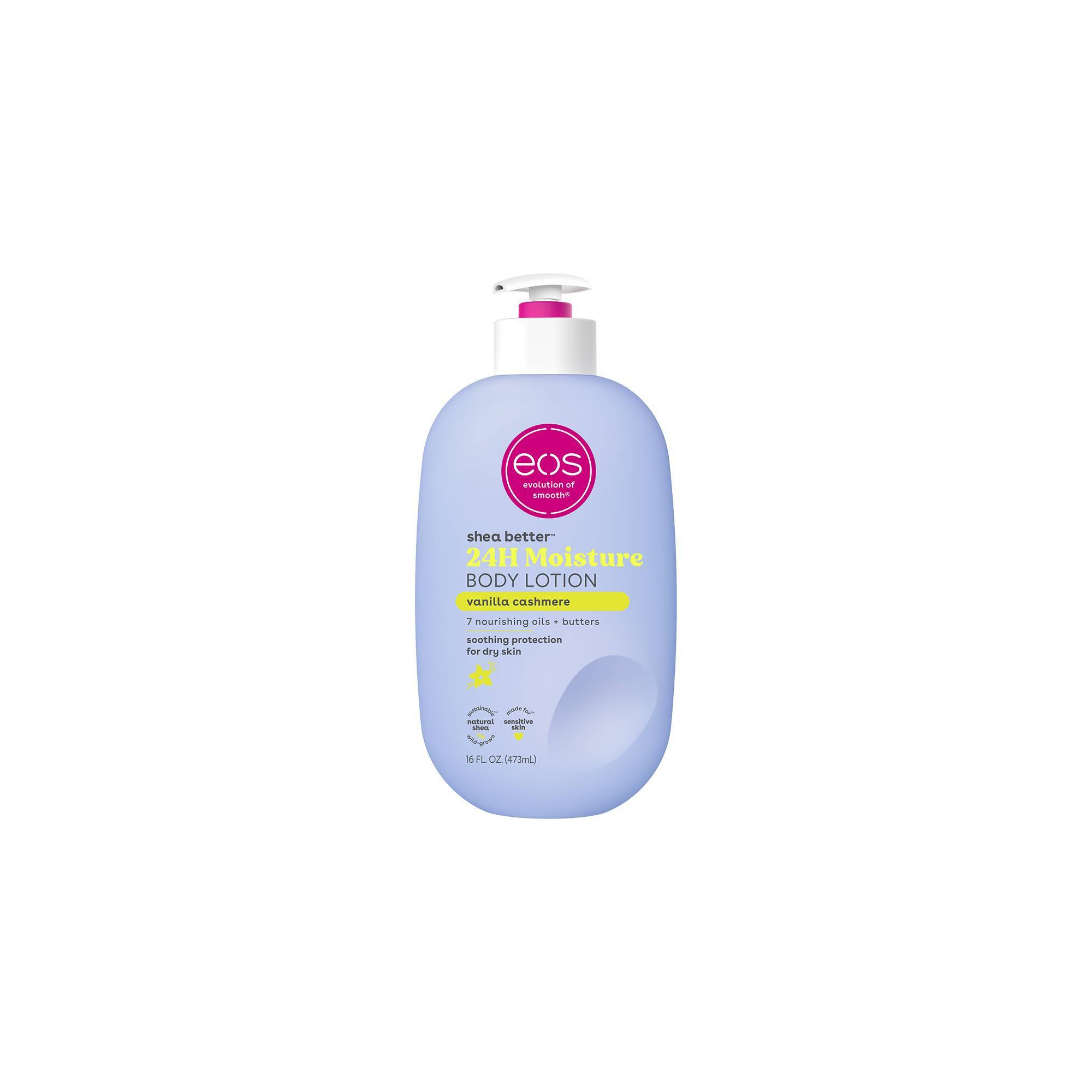 eos Shea Better Moisture Body Lotion - Vanilla Cashmere - 16 fl oz: Plastic Pump, Hypoallergenic, Paraben-Free, For Dry Skin