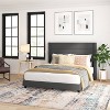 Taylor & Logan Queen 47" High Hilton Platform Bed Charcoal: Wingback Design, No Box Spring Needed - 4 of 4