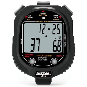 Ultrak 435 Pitch Counter & Pitch Speed with 10 Memory Stopwatch - Black - 1 of 2