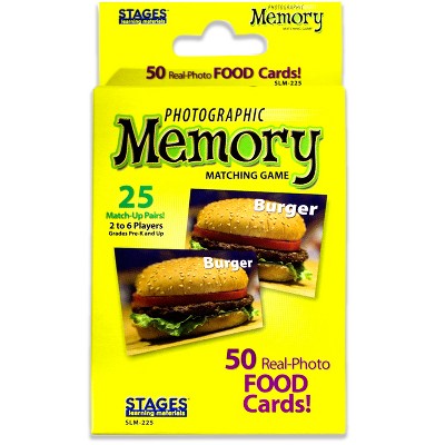 Stages Learning Materials Photographic Memory Matching Game, Food