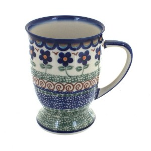 Blue Rose Polish Pottery 49 Vena Pedestal Coffee Mug - 1 of 1