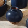 Plum & Post Gavin Bud Vases, Set of 3 - Navy Terracotta, Handcrafted - 4 of 4