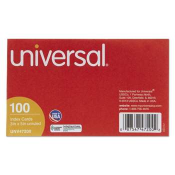 UNIVERSAL Unruled Index Cards 3 x 5 White 100/Pack 47200