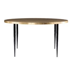 Judmont Round Cocktail Table with Embossed Top - Bronze - SEI - 1 of 4