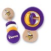 Baby Fanatic Wood Rattle 2 Pack - NFL Minnesota Vikings Baby Toy Set - image 2 of 4