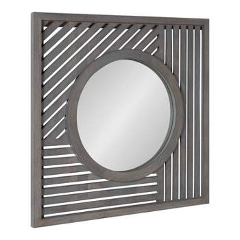 30" x 30" Padgette Square Wall Mirror Gray - Kate & Laurel All Things Decor