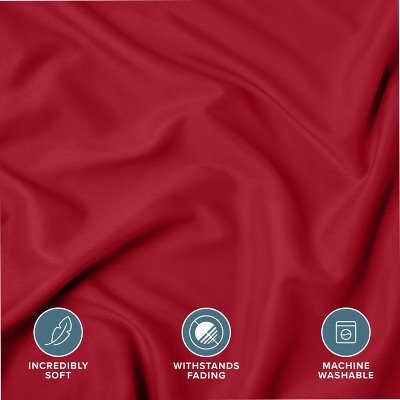 Red Hypoallergenic Microfiber Standard Pillow Sham Set