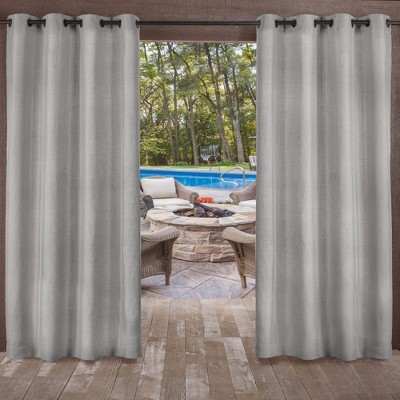 Set Of 2 Biscayne Grommet Top Light Filtering Window Curtain Panels - Exclusive Home