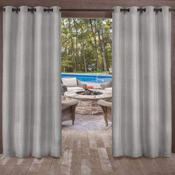Set Of 2 Biscayne Grommet Top Light Filtering Window Curtain Panels - Exclusive Home