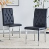 NicBex Set of 2 Dining Chair Modern Minimalist PU Leather Side Chair with Tufted Backrest for Kitchen,Dining Room - 2 of 4