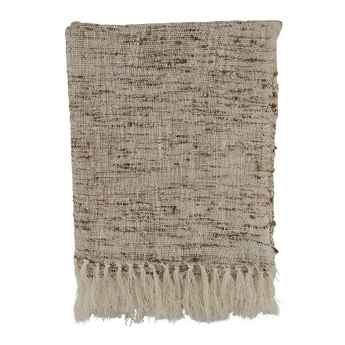 Saro Lifestyle Textured Throw 50x60 inches Beige