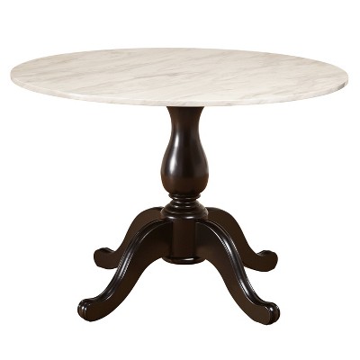 Enna Pedestal Dining Table White/black - Angelo:home : Target