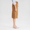 Women's Faux Suede Drawstring Midi A-Line Skirt - A New Day™ - 3 of 4