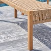 MOEPISY Golden Oak Acacia Wood Mixed Strapped Rattan Garden Bench - 3 of 4