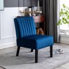 NicBex Velvet  Accent Chair with Minimalist Design,Modern Armless Chairs with Solid Wood Legs for Bedroom,Reading Room,2PC - 3 of 4