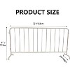 Interlocking Steel Barricade, Heavy Duty Metal Crowd Control Fence w/ Bridge Feet, Galvanized, Portable, Indoor/Outdoor, Easy Setup - 2 of 4