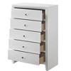 PAGED Dresser with Drawers Contemporary Glam Style Storage Drawers with Embossed Crocodile Patten for Living Room, Hallway, Office - 2 of 4