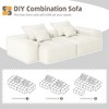 Whisen Modern Oversized Modular Sectional Sofa with 2 Ottoman, 2 Seat Sparkling Chenille Fabric and 4 Pillows, 4-Piece DIY Combination - 3 of 4