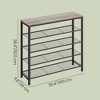 Shoe Rack, 5-Tier Shoe Storage Organizer with 4 Metal Mesh Shelves£¬Entryway large shoe rack - 4 of 4