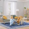 Vintage Floral Printed Area Rug Soft Washable Rugs, Distressed Oriental Design, Non Slip & Stain Resistant, Non Shedding Decorative Accent Carpet - 2 of 4