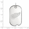Black Bow Jewelry 14k White Gold Detroit Red Wings NHL Large Pendant - 2 of 3