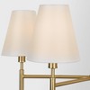 LamQee Large Farmhouse Wheel Chandelier Mid-century Pendant Fixture with Fabric Shades for Interior Lighting - 4 of 4