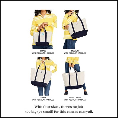 Lands' End Open Top Canvas Tote Bag - image 2