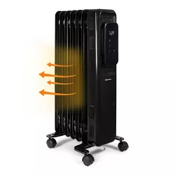 Comfort Zone 1500 Watt Oil-Filled Silent Operation Digital Radiator Heater CZ9010BK Black