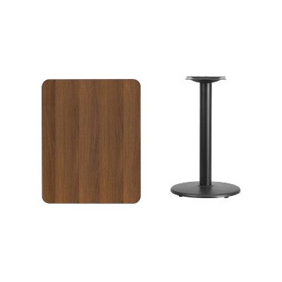 Dual-Tone Walnut Laminate 31'' Rectangular Dining Table