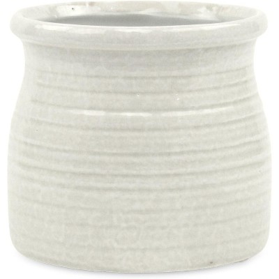Cheung's Kifon White Curved Ceramic Pot - Medium