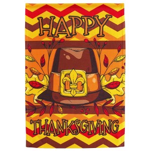 Thanksgiving Fleur De Lis Orange 30 X 44 Polyester Outdoor Hanging Garden Flag - 1 of 2