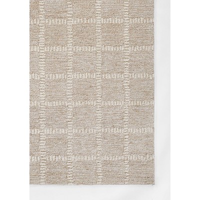Beige Wool 2' x 3' Handmade Tufted Rectangular Rug