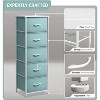 Sorbus Narrow 5 Drawers Nightstand with Steel Frame, Wood Top, Easy Pull Fabric Bins for Home, Bedroom, Office & Dorm - 3 of 4