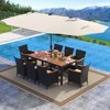 Tangkula Set Of 11 Patio Dining Set w/ 15ft Double-Sided Patio Umbrella (Base Included) - 2 of 4