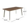 Christopher Knight Home Leeds Outdoor Aluminum and Faux Wood Dining Table with Splayed Leg - 3 of 4