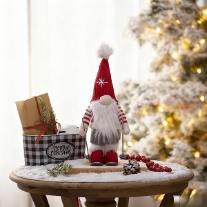 YOOCOZZ Unique Household Christmas Decoration, Holiday Party Gifts,Accessories - 2pcs Red Christmas Gnomes Decorations, Xmas Table Home Ornaments - 1 of 4