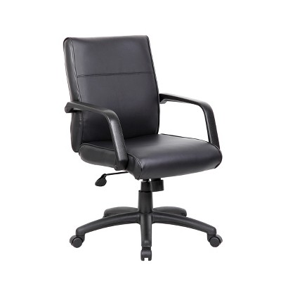 High Back Leather Plus Chair Black - Boss Office Products : Target