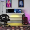 Gulches Genesis White Adjustable Gaming Desk - NTense Design with USB Interface & Light Strip, Height-Adjustable for All Gaming Scenarios - 4 of 4