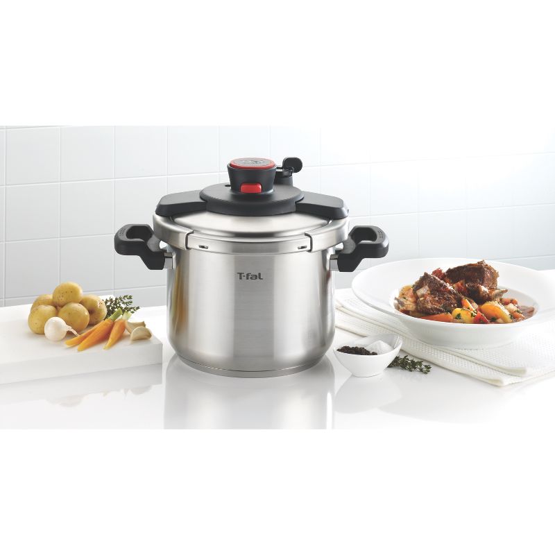 T-fal 6.3qt Pressure Cooker, Clipso Stainless Steel Cookware, 4 of 11