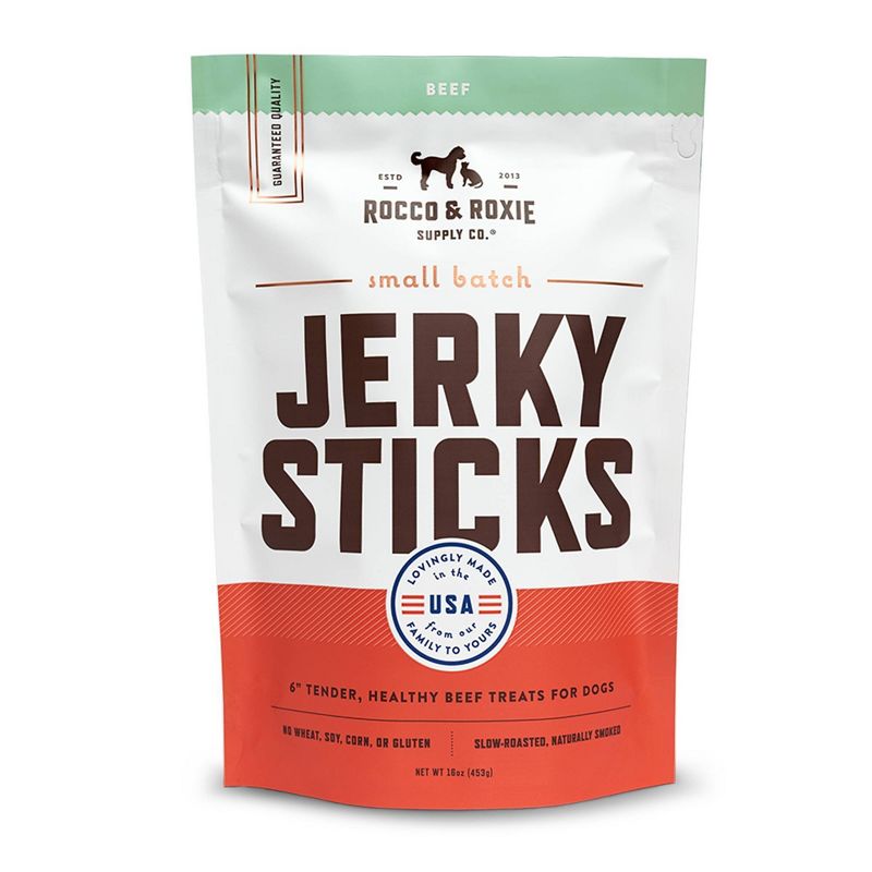 Rocco &#38; Roxie Supply Co.Beef Jerky Sticks Dog Treats - 16oz, 1 of 15