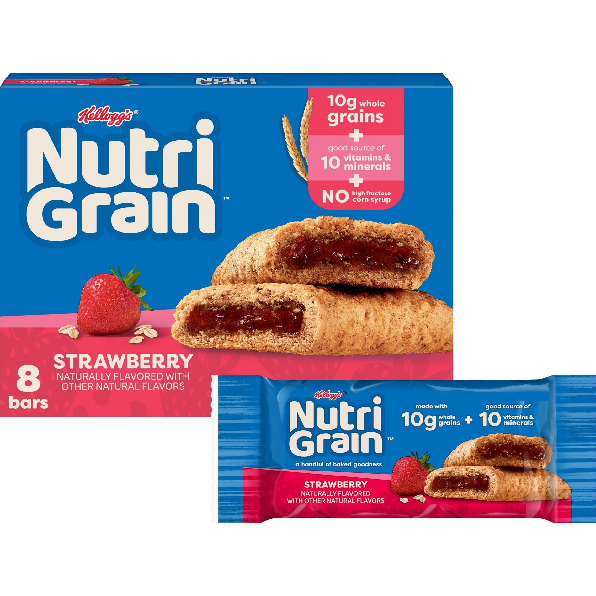 Nutri-Grain Strawberry Soft Baked Breakfast Bars - 8ct/10.4oz