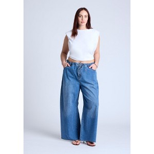 ELOQUII Drawstring Waist Lightweight Jean - 1 of 4