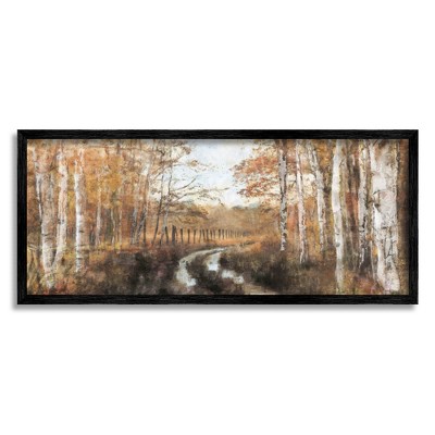 Stupell Industries Autumn Birch Tree Grove Scenery Framed Giclee Art