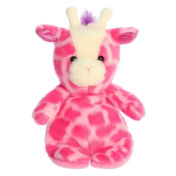 Aurora Small Strawberry Giraffe Jammies Vibrant Stuffed Animal Pink 8.5"